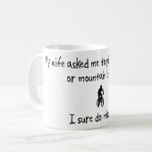 Auswahl-Ehefrau-oder Gebirgsradfahren Kaffeetasse (Vorderseite Links)