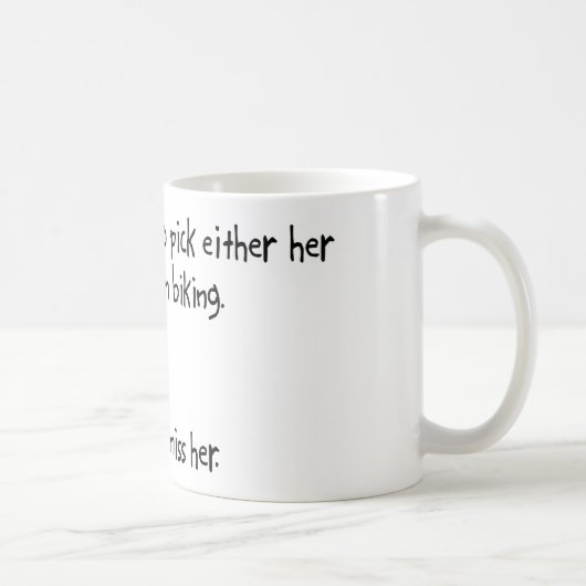Auswahl-Ehefrau-oder Gebirgsradfahren Kaffeetasse (Rechts)