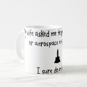 Auswahl-Ehefrau oder Luftfahrttechnik Kaffeetasse (Vorderseite Links)