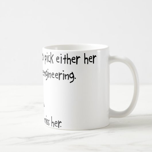 Auswahl-Ehefrau oder Luftfahrttechnik Kaffeetasse (Rechts)