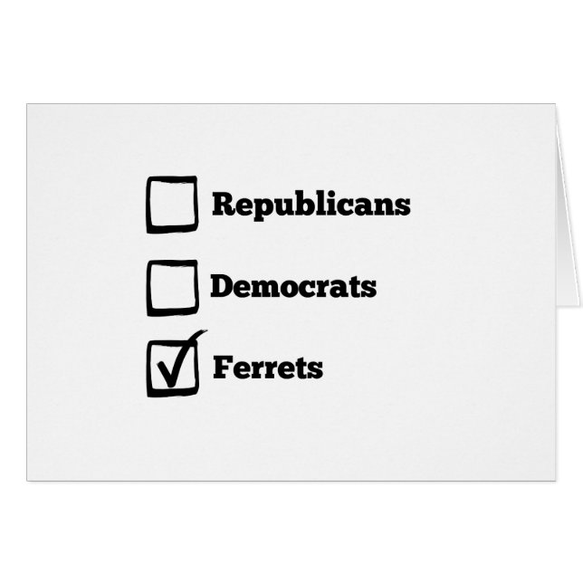 Auswahl-Frettchen! Politischer (Vorderseite (Horizontal))