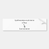 Auswahl-Freundin oder Banjo Autoaufkleber (Vorne)