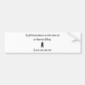 Auswahl-Freundin-oder Gebirgsradfahren Autoaufkleber (Vorne)