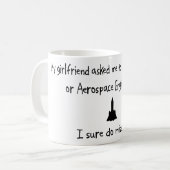 Auswahl-Freundin oder Luftfahrttechnik Kaffeetasse (Vorderseite Links)