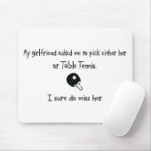 Auswahl-Freundin-oder Tischtennis Mousepad (Mit Mouse)