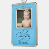 Auswahl für Pflege, Adoption Thema Geschenk Rahmen-Ornament Silber (Links)