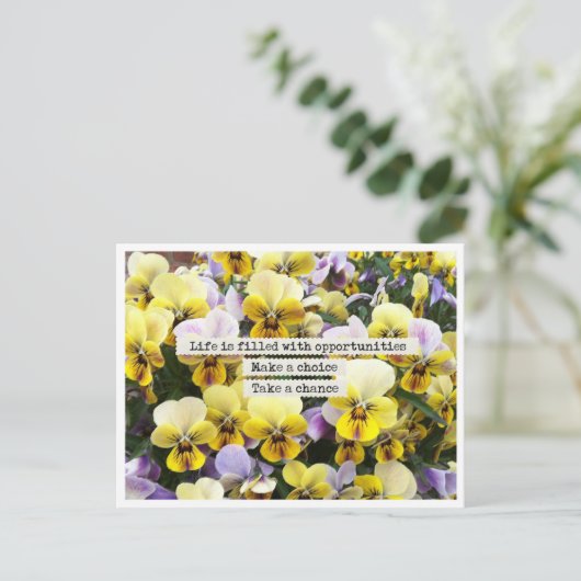 Auswahl treffen postkarte (Stehend Vorderseite)