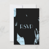 Auswahl: UAWG "Black and Blue Abstrakt Music" 2 RSVP Karte (Rückseite)