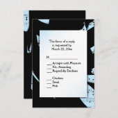 Auswahl: UAWG "Black and Blue Abstrakt Music" 2 RSVP Karte (Vorne/Hinten)