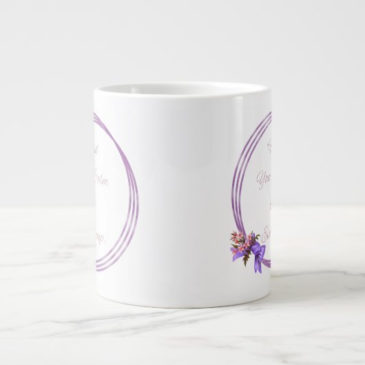 Auswahl und Gestaltung der blumengeschmückten Tass Jumbo-Tasse (Vorderseite)