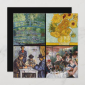 Auswahl verschiedener impressionistischer Meisterw Einladung (Vorne/Hinten)