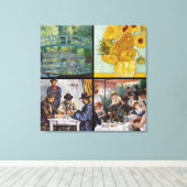 Auswahl verschiedener impressionistischer Meisterw Leinwanddruck (Insitu (Holzboden))