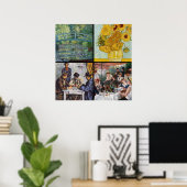 Auswahl verschiedener impressionistischer Meisterw Poster (Heimbüro)