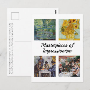 Auswahl verschiedener impressionistischer Meisterw Postkarte