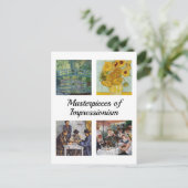 Auswahl verschiedener impressionistischer Meisterw Postkarte (Stehend Vorderseite)