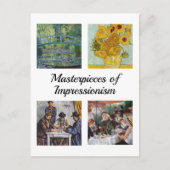 Auswahl verschiedener impressionistischer Meisterw Postkarte (Vorderseite)