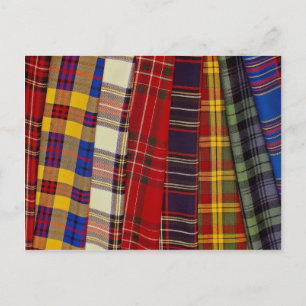 Auswahl von Tartans Postkarte