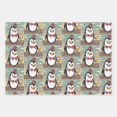 Auswahl von Weihnachtstierblättern Geschenkpapier Set (Vorderseite 3)