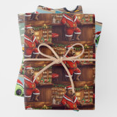 Auswahl von Weihnachtstierblättern Geschenkpapier Set (Beispiel)