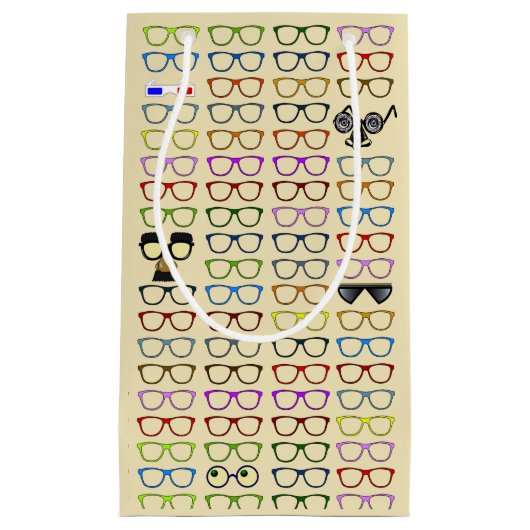 Auswahl- Whimsical Eyeglassmuster Kleine Geschenktüte (Vorderseite)