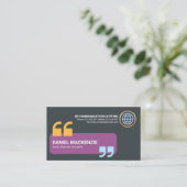 Auswahlfeld für kreative Sprache - PR-Manager Visitenkarte (Stehend Vorderseite)