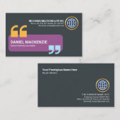 Auswahlfeld für kreative Sprache - PR-Manager Visitenkarte (Vorne/Hinten)