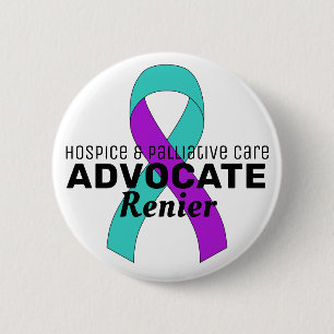 Auswahlhilfe und Palliativpflege Advocate Weiße Ta Button