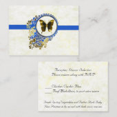 Auswahlkarte für das Hochzeitsempfang Begleitkarte (Vorne/Hinten)