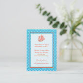 Auswahlkarte für das rote Korallenmenü Begleitkarte (Stehend Vorderseite)