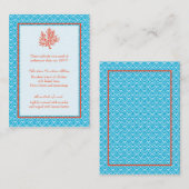 Auswahlkarte für das rote Korallenmenü Begleitkarte (Vorne/Hinten)