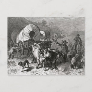 Auswanderung in das Western Postkarte