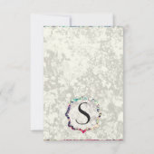 Auswaschung & Multicolor Elegante BlumenCollage Einladung (Rückseite)