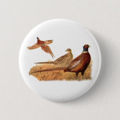 Ausweichende Fasan-Vogel-Jagd Button (Vorderseite)