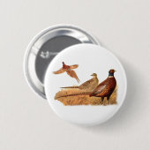 Ausweichende Fasan-Vogel-Jagd Button (Vorne & Hinten)