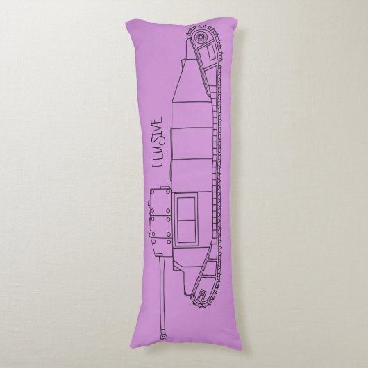 Ausweichendes lila langes Kissen des Behälters des (Vorderseite Vertikal)