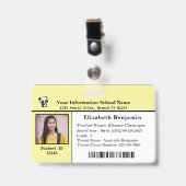 Ausweis-Ausweis für Kinder Studierende Schule Ausweis (Vorderseite mit Clip)