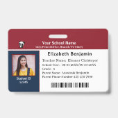 Ausweis-Ausweis Schüler Kinderkinderschule Ausweis (Vorderseite)