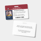 Ausweis-Ausweis Schüler Kinderkinderschule Ausweis (Vorder- & Rückseite)