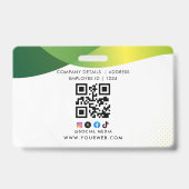 Ausweis Badge Moderne Geschäftsfoto Student (Rückseite)