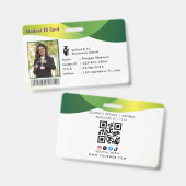 Ausweis Badge Moderne Geschäftsfoto Student (Vorder- & Rückseite)