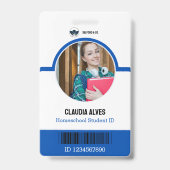 Ausweis | Blue and White Homeschoor ID (Front)