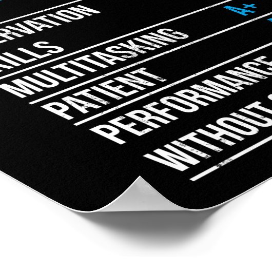 Ausweis des ärztlichen Assistenten Poster (Ecke)