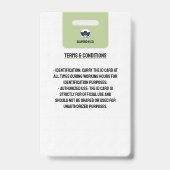 Ausweis | Green and White Homeschoor ID (Rückseite)