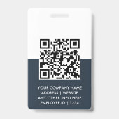 Ausweis QR-Abzeichen | Minimales Mitarbeiterfoto f (Rückseite)