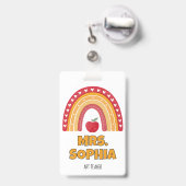 Ausweisclip für Lehrer – Regenbogen-Design Ausweis (Back with Retractable)