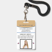 Ausweiskarte für Kinder-Jungen-Mädchen Ausweis (Vorderseite mit Lanyard)