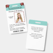 Ausweiskarte für Schülerjunge Mädchen Ausweis (Vorder- & Rückseite)