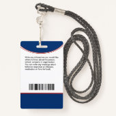 Ausweiskarte für Schülerjunge mit Mädchen Ausweis (Rückseite mit Schlüsselband)