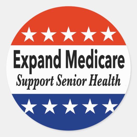 Ausweitung von Medicare zur Unterstützung der Gesu Runder Aufkleber (Vorderseite)