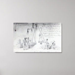 Auswiegen der Steine auf Francis-Straße, London Leinwanddruck